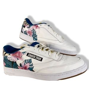 Reebok Classic X Jurassic Park Club C 85 Shoe White Dennis Nedry Limited Edition